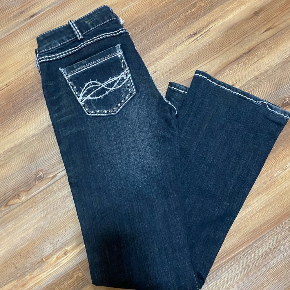 Cowgirl tuff jeans 28x37 hemmed up 1 inch
